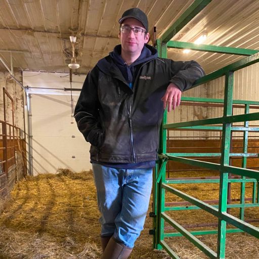 Tony - Farmer in barn at Hillview Livestock
